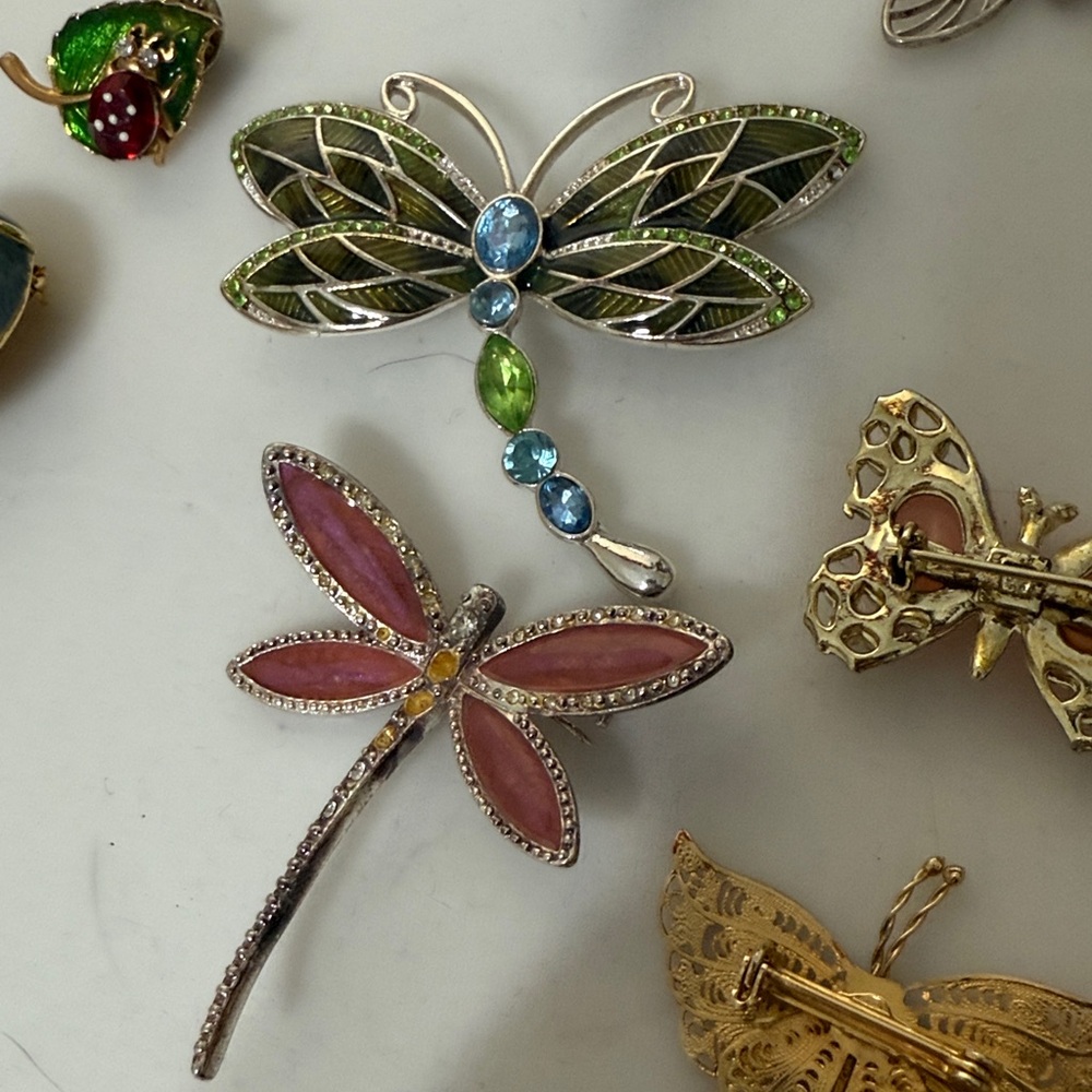 Dragonfly & Butterfly brooches vintage & modern - Picture 7 of 13